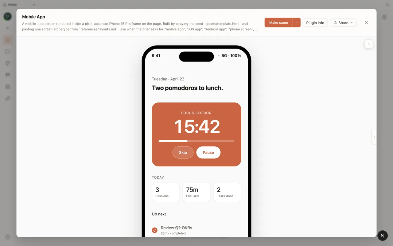 Open Design 的设计系统库 —— 品牌与 token 都以归你所有的文件形式保存